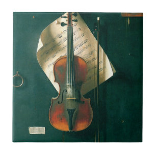 Stilleben mit alter Violine von William Michael Ha Fliese