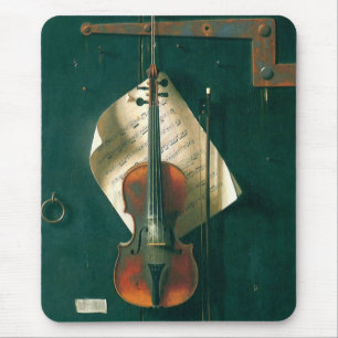 Stilleben mit alter Violine von William Michael Ha Mousepad