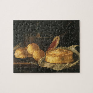 Stilleben mit Brottorte und Schinken, Giuseppe Rec Puzzle