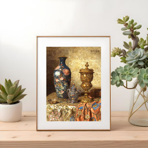 Stilleben mit Cloisonné-Vase, Poster