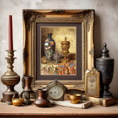Stilleben mit Cloisonné-Vase, Poster