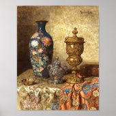 Stilleben mit Cloisonné-Vase, Poster (Vorne)