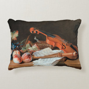 Stilleben mit einer Violine feine Kunst Dekokissen
