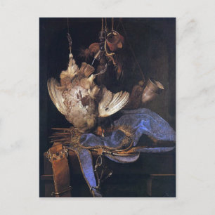 Stilleben mit Jagdgerät Postkarte