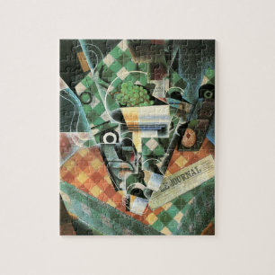 Stilleben mit karierter Tischdecke von Juan Gris Puzzle