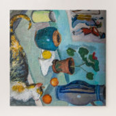 Stilleben mit Katze | Auguste Macke | Puzzle (Horizontal)