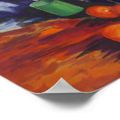 Stilleben mit Orangen und Krug – Küchenwandkunst Poster (Ecke)