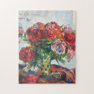 Stilleben mit Pfingstrosen von Paul Gauguin Puzzle