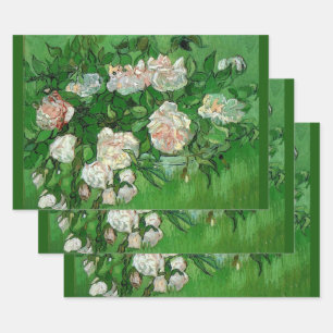Stilleben mit rosa Rosen von Vincent van Gogh Geschenkpapier Set