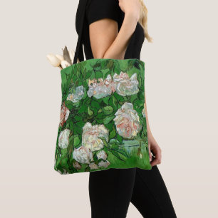 Stilleben mit rosa Rosen von Vincent van Gogh Tasche