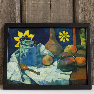 Stilleben mit Teekanne und Obst, Paul Gauguin Poster
