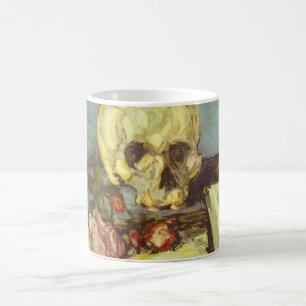 Stilleben mit Totenkopf, Kerze und Buch von Paul C Kaffeetasse