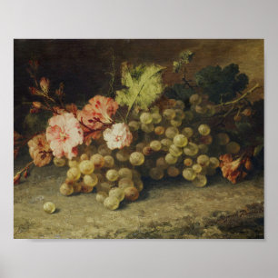 Stilleben mit Trauben von Margaretha Roosenboom Poster
