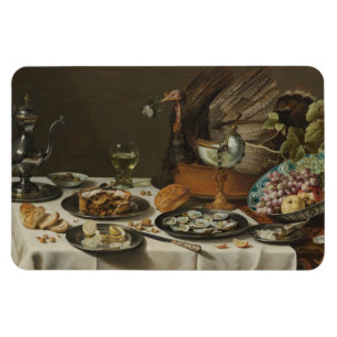 “Stilleben mit Truthahn-Pastete“ Kunstmagnet Magnet