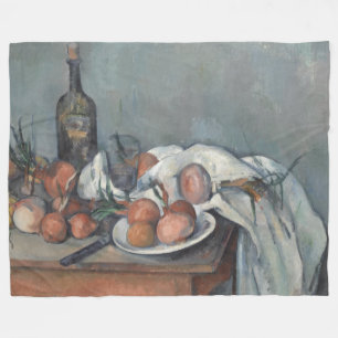 Stilleben mit Zwiebeln, Ölgemälde, Paul Cezanne Fleecedecke