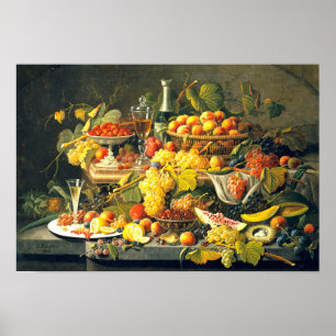 Stilleben: Obst 1855 Von Severin Roesen - Poster