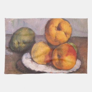 Stilleben Quitte, Äpfel, Birnen von Paul Cezanne Handtuch