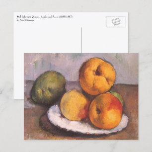 Stilleben Quitte, Äpfel, Birnen von Paul Cezanne Postkarte