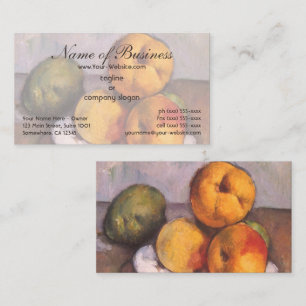 Stilleben, Quitten, Äpfel, Birnen von Paul Cézanne Visitenkarte