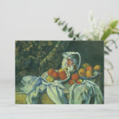 Stilleben, Vorhang und Krug von Paul Cezanne (Stehend Vorderseite)