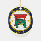 Stillegungs-Verzierung USSs Denver LPD-9 Keramikornament (Hinten)