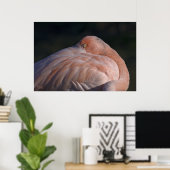 Stillen Flamingo Print Poster (Heimbüro)