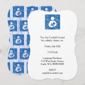 Stillen Icon Letterpress Stiltextur Einladung (Vorne/Hinten)