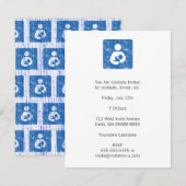 Stillen Icon Letterpress Stiltextur Einladung (Vorne/Hinten)