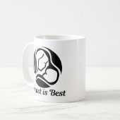 Stillen ist die beste Stillberatung Stillzeit Kaffeetasse (Vorderseite Links)
