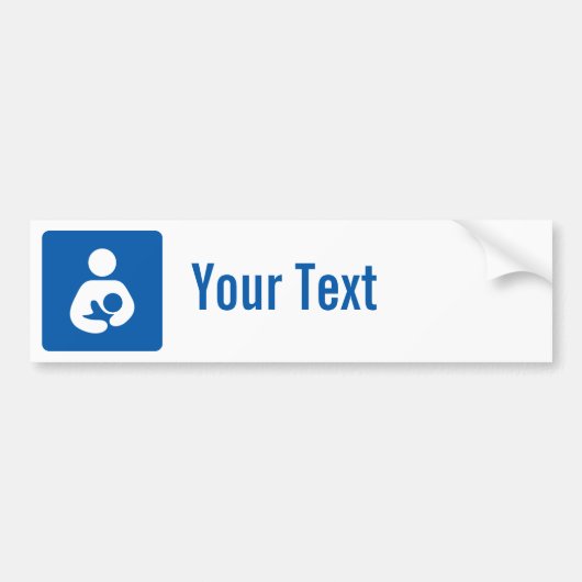 Stillen/Krankenpflege-Ikone Ihr Text Autoaufkleber (Vorne)