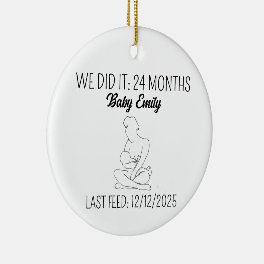 Stillen Meilenstein für stillende Mama Keramik Ornament (Rechts)