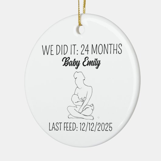 Stillen Meilenstein für stillende Mama Keramik Ornament (Links)