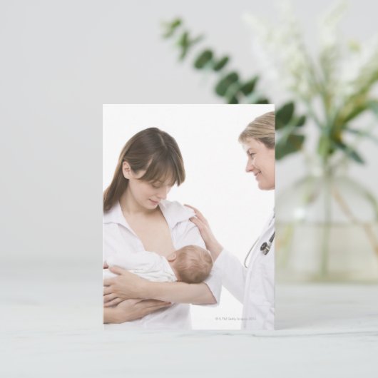 Stillen Rat eines Arztes Postkarte (Stehend Vorderseite)