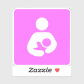 Stillen / Stillen Symbol (rosa) Aufkleber (Blatt)