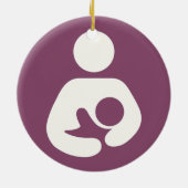 Stillen Symbol - Mauve Keramik Ornament (Hinten)
