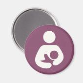 Stillen Symbol - Mauve Magnet (Vorderseite/Rückseite)