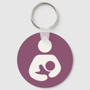 Stillen Symbol - Mauve Schlüsselanhänger