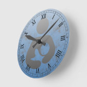 Stillen Symbol Retro Letterpress-Stil Runde Wanduhr (Winkel)