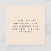 Stillende Beraterin Stillen Expertencreme Quadratische Visitenkarte (Rückseite)