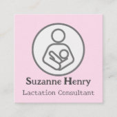 Stillende Leche Baby Quadratische Visitenkarte (Vorderseite)