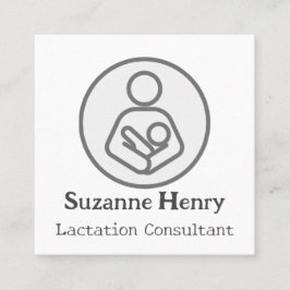 Stillende Leche Baby Quadratische Visitenkarte