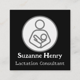 Stillende Leche Baby Quadratische Visitenkarte