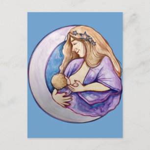 Stillende Mutter Neugeborenes Gestillt Mutterliebe Postkarte