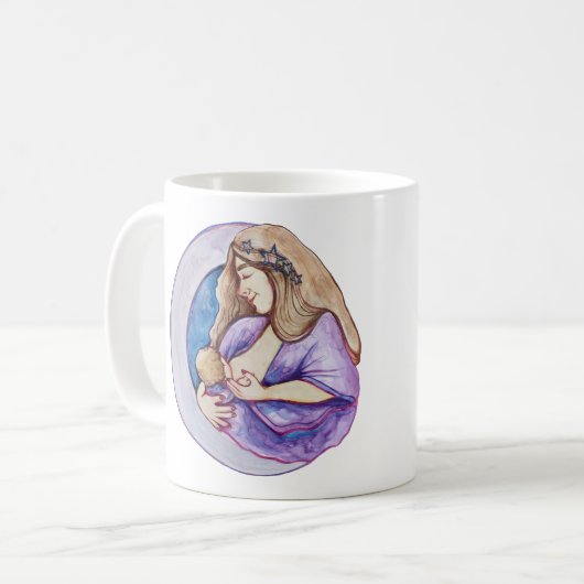 Stillende Muttergottheit Kaffeetasse (Vorderseite Links)