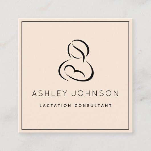 Stillende schwarze Rahmen Quadratische Visitenkarte (Vorderseite)