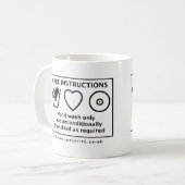 Stillende Sorgfalt-Anweisungs-ProTasse Kaffeetasse (Vorderseite Links)