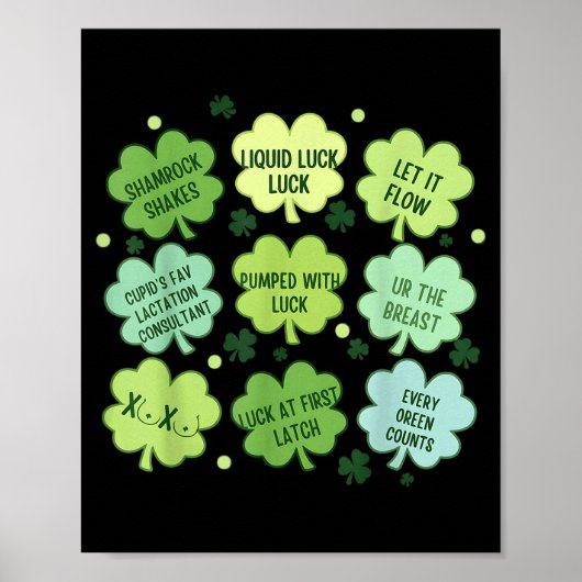 Stillende St. Patrick-Tag Stillungsberaterin Poster (Vorne)