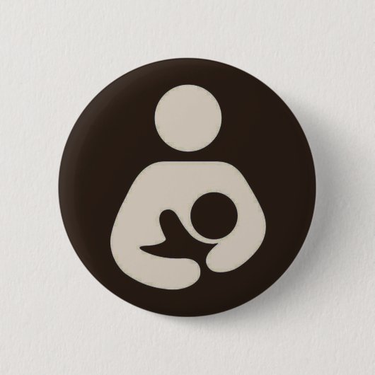 Stillendes Symbol Pinback Brown Button (Vorderseite)