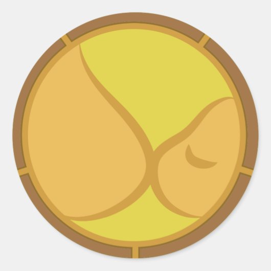 Stillendes Symbol Runder Aufkleber (Vorderseite)