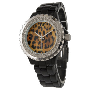 Stilleopard mit geistlicher Safari Armbanduhr